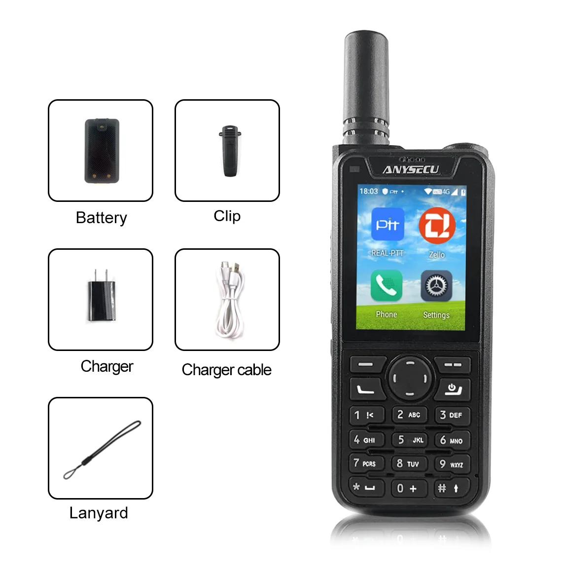 Сетевое радио Anysecu 4G T59 Android 9.0 Wi-Fi GPS разблокировка LTE/WCDMA/GSM Φ работа с Zello мобильный телефон