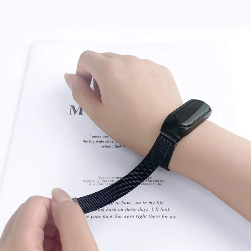 Pulseira para xiaomi mi banda 7 nfc cinta esporte milanese loop pulseira miband7 smartwatch cinto de substituição na mi banda 5 4 3 6