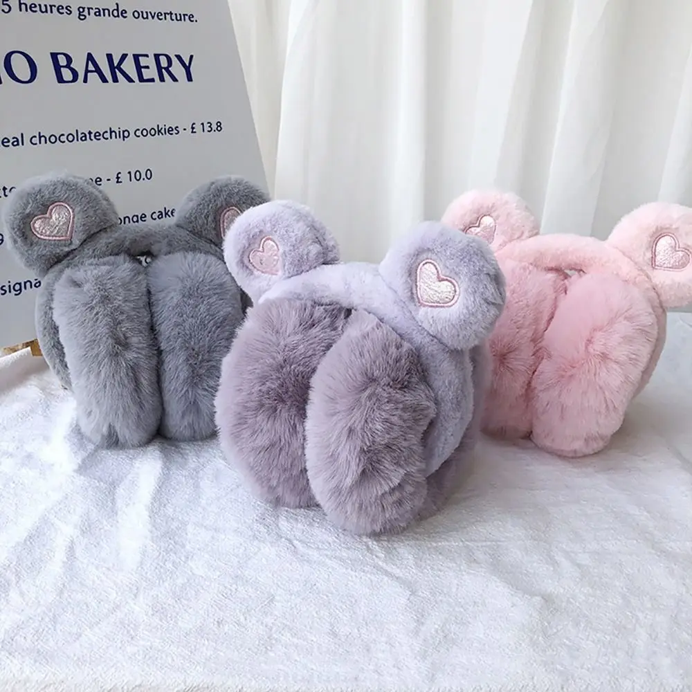 Orejeras cálidas de felpa para niñas, orejeras suaves y gruesas, protección para los oídos, Invierno