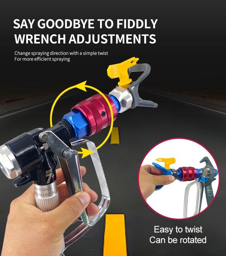 High-pressure airless paint sprayer rotating movable joint 360-degree rotating spray paint accessories