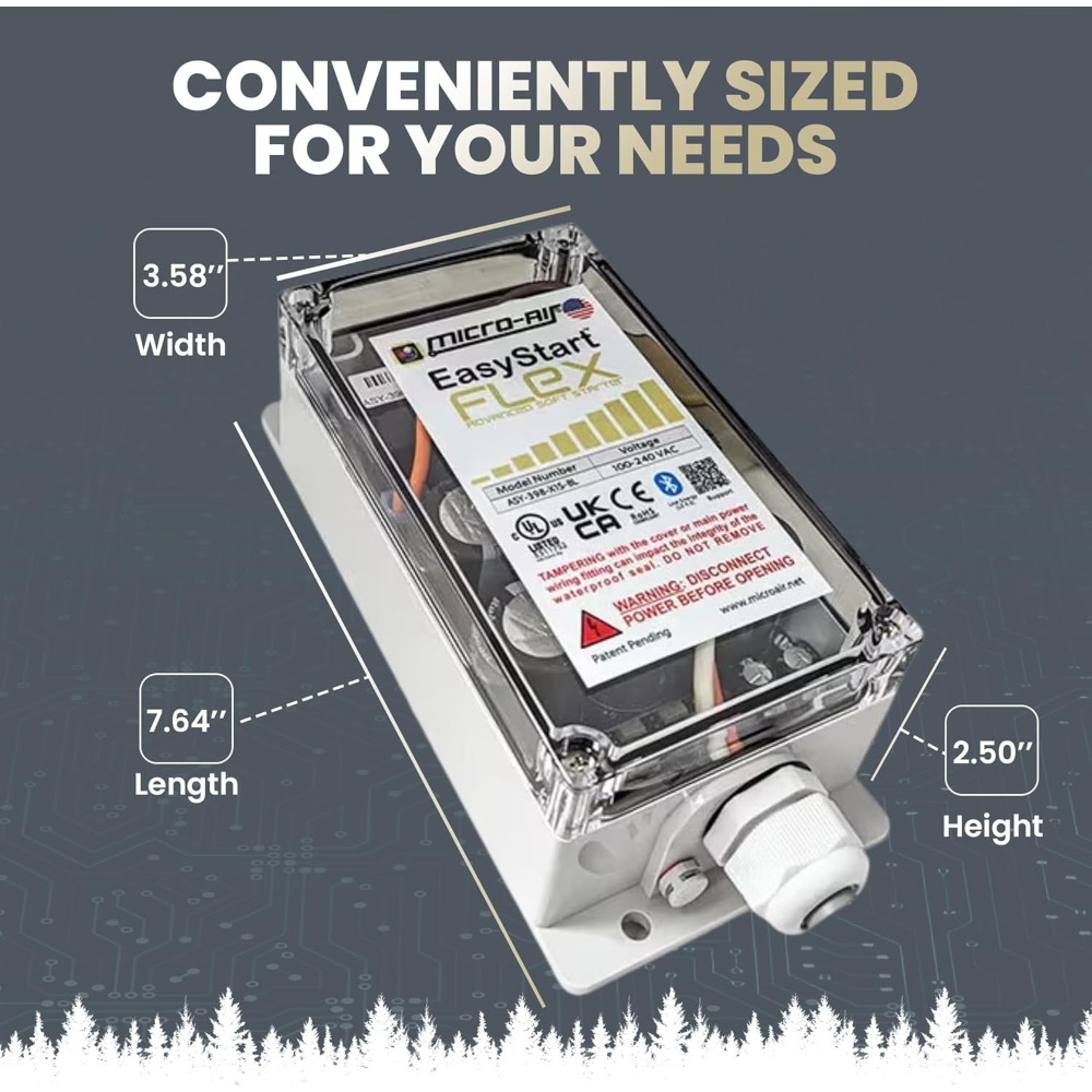 EasyStart FLEX 398 - Bluetooth Soft Start Kit for Home Air Conditioner, RV & Commercial Use, Works with Generators