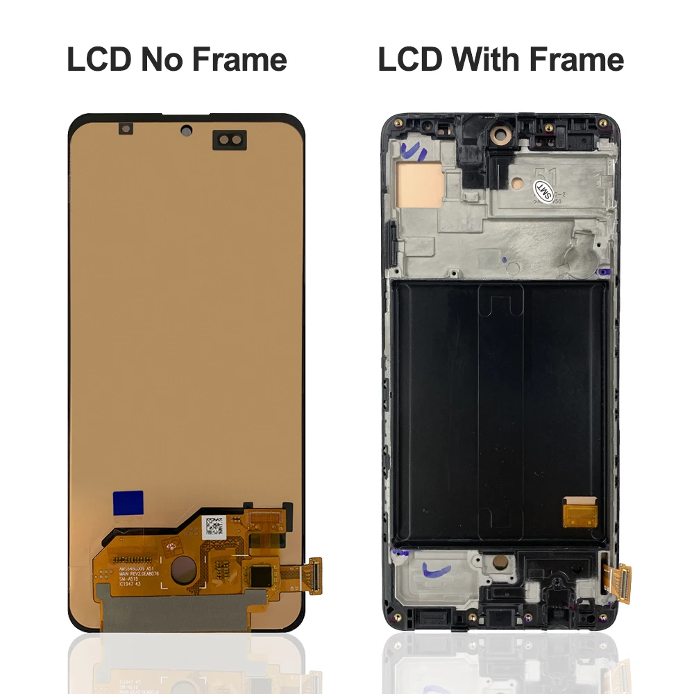6.5 ''สำหรับ AMOLED สำหรับ Samsung A51 SM-A515FN /ds A515จอแสดงผล LCD ทัชสกรีน Digitizer พร้อมกรอบสำหรับ Samsung A51 LCD