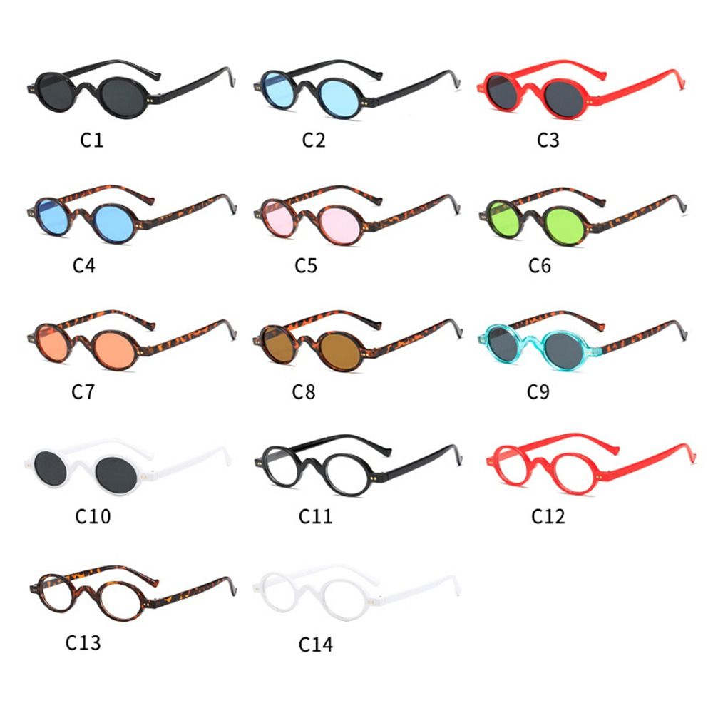 Gafas de sol redondas pequeñas para mujer, lentes de sol ovaladas estilo Hip Hop, Estilo Vintage Punk, UV400