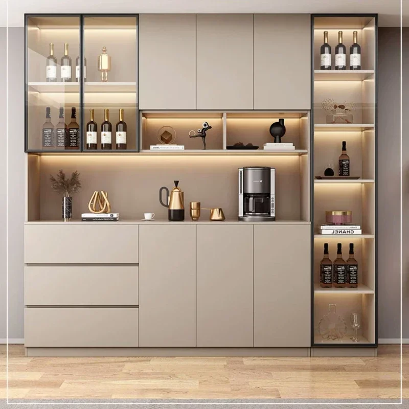 Luxus Rack Wein Schrank Kühlschrank Holz Glas Hängen Bar Wein Schrank Halter Display Supermarkt