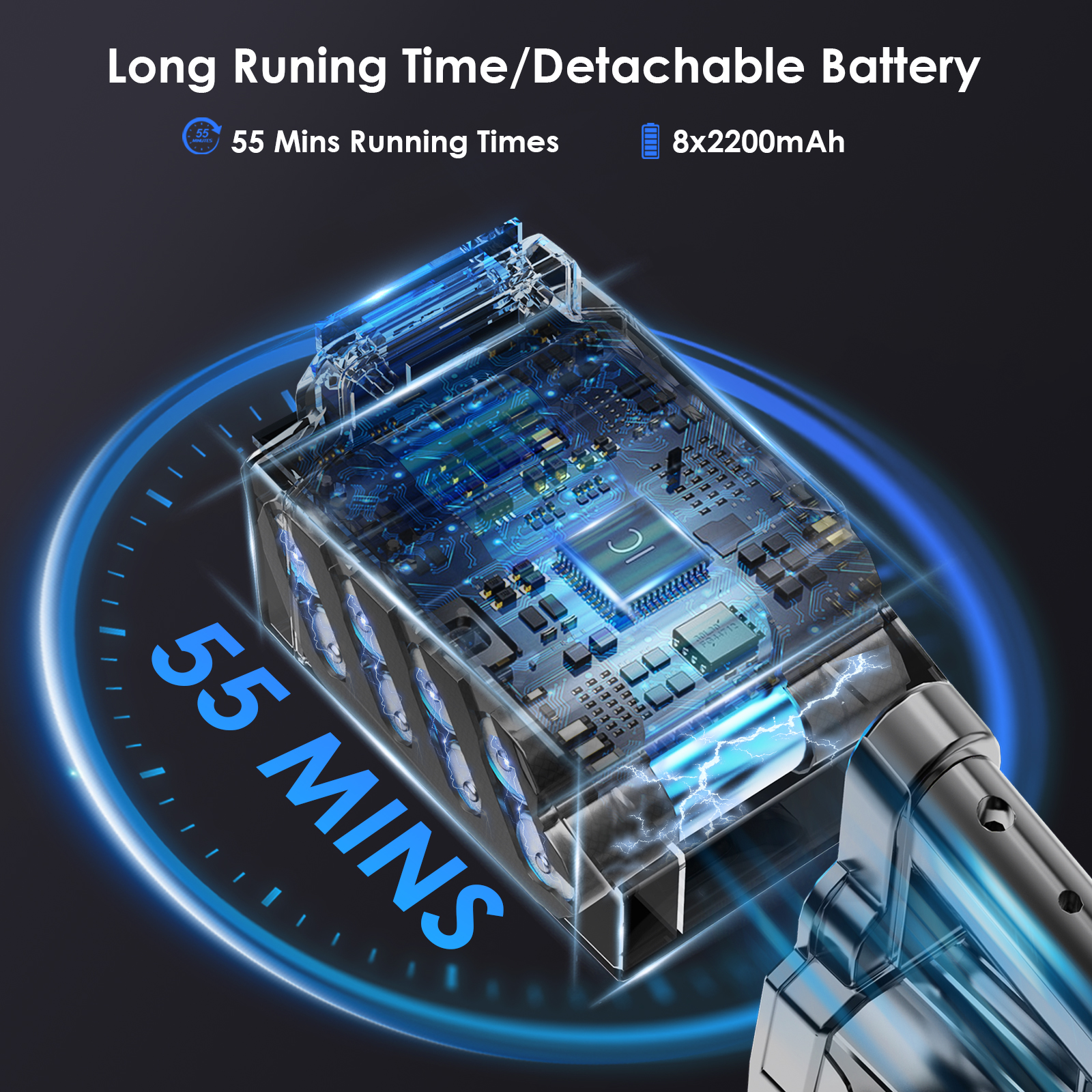 FixtFixer X6 25000Pa 250W Cordless Vacuum Cleaner Hand-held for Household Appliances, 55 Mins, 1.1L Dust Cup,Removable B