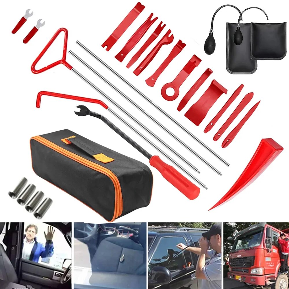 Auto Keil Pumpe Schlosser Verdickte Tür Reparatur Luft Kissen Notfall Offen Entsperren Tool Kit Mit Long Reach Grabber