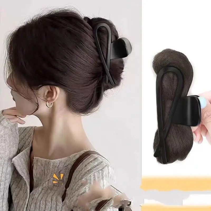 Weibliche synthetische Perücke Fleisch bällchen Kopf Simulation Haar Blume Verschluss Clip unsichtbare Federball Haar verlängerung sanft vielseitig