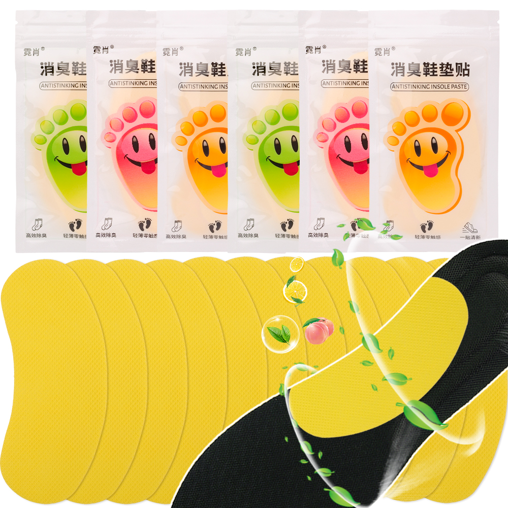 Schuhe Geruchsentferner Deodorant Patch Zitronengeschmack Fußgeruch Deodorants Sneaker Geruch Frische Einlegesohle Antitranspirant Fußpflege Aufkleber