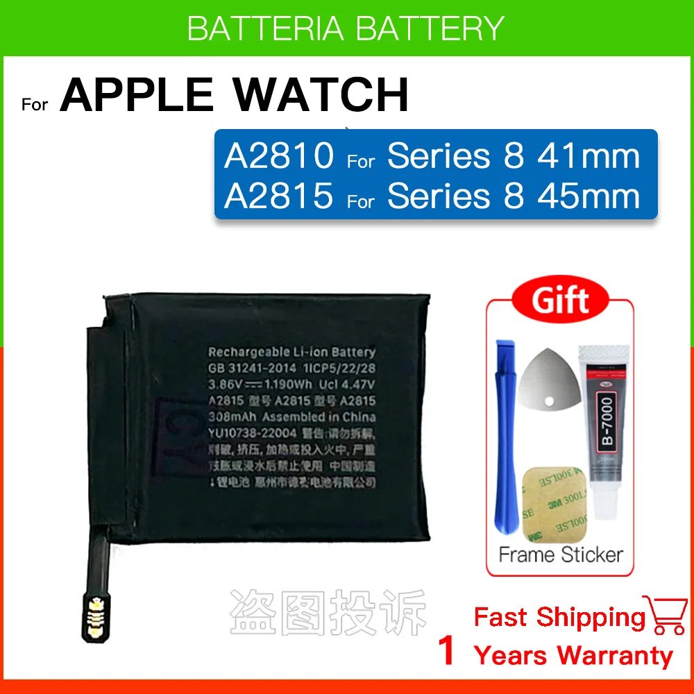 Batteria originale per Apple Watch Series SE 1 2 3 4 5 6 7 8 Bateria per IWatch S1 S2 S3 LTE S4 S5 S6 S7 S8 38/40/41/42/44/45/49mm