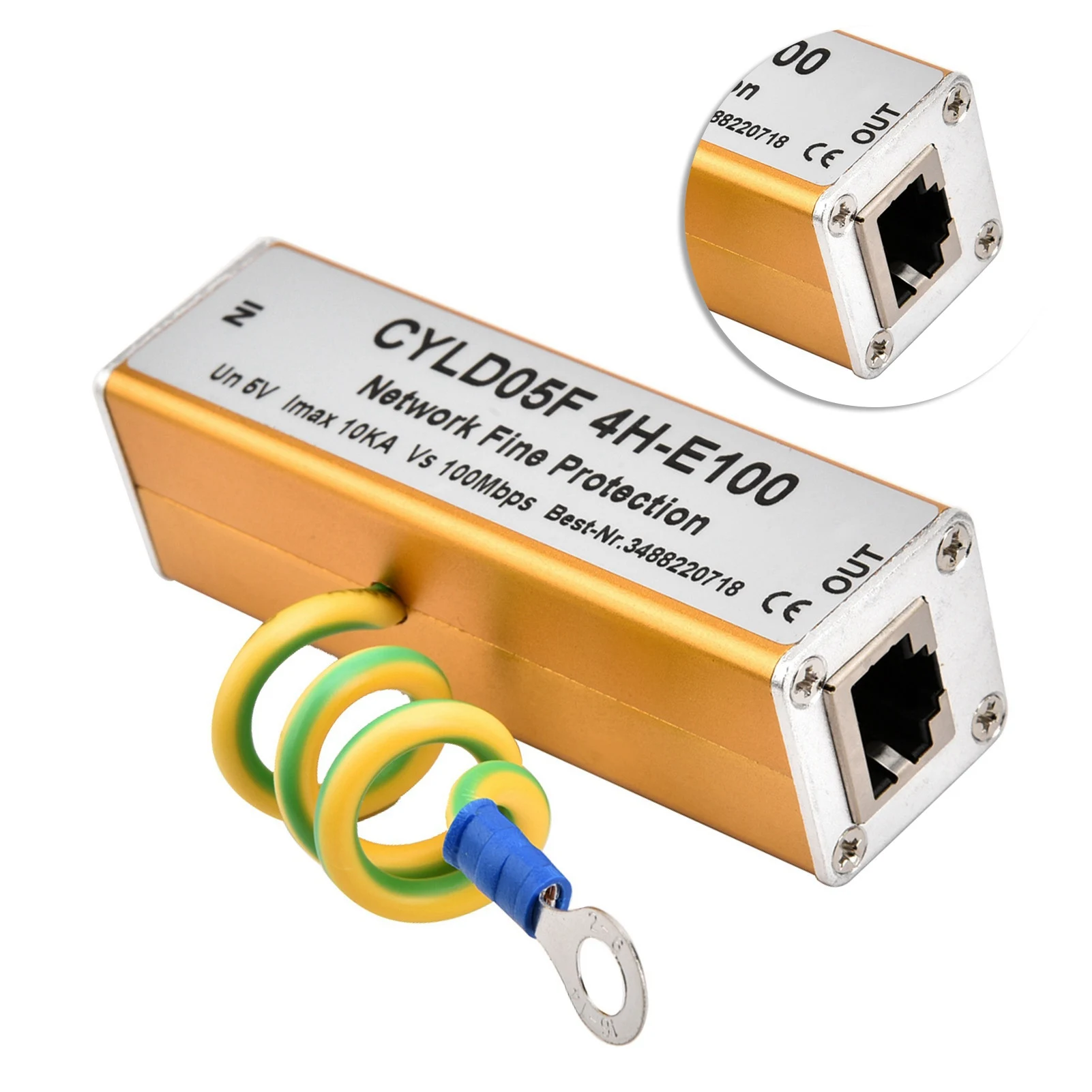 Universal RJ45 RJ11 Adapter Ethernet Netzwerk Überspannungsschutz Donner Beleuchtung Ableiter Schutz Ableiter 5V Stabiler Schutz