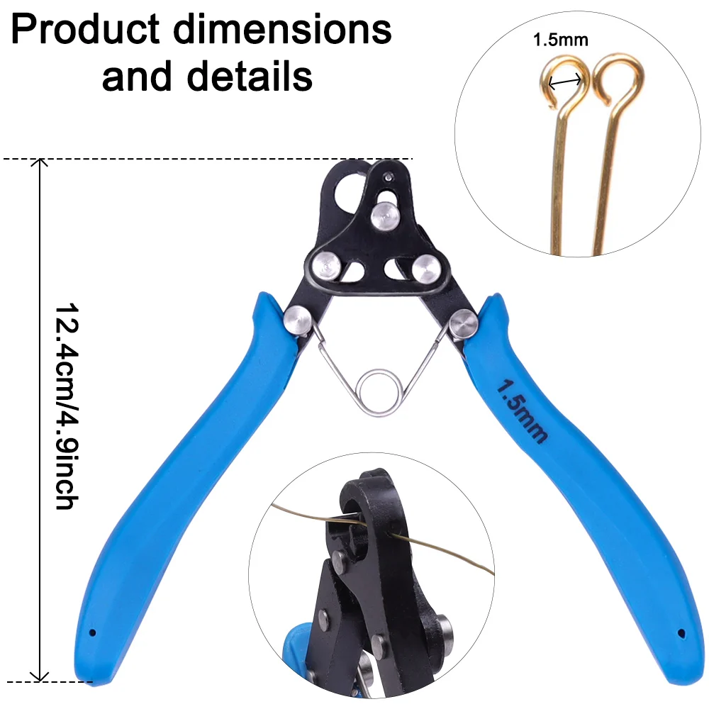 Wire Rolling Pliers for Jewelry Making Wire Winding Bending Pliers for Jump Ring Handmade Tool Wrapping Pliers for Eye Head Pins