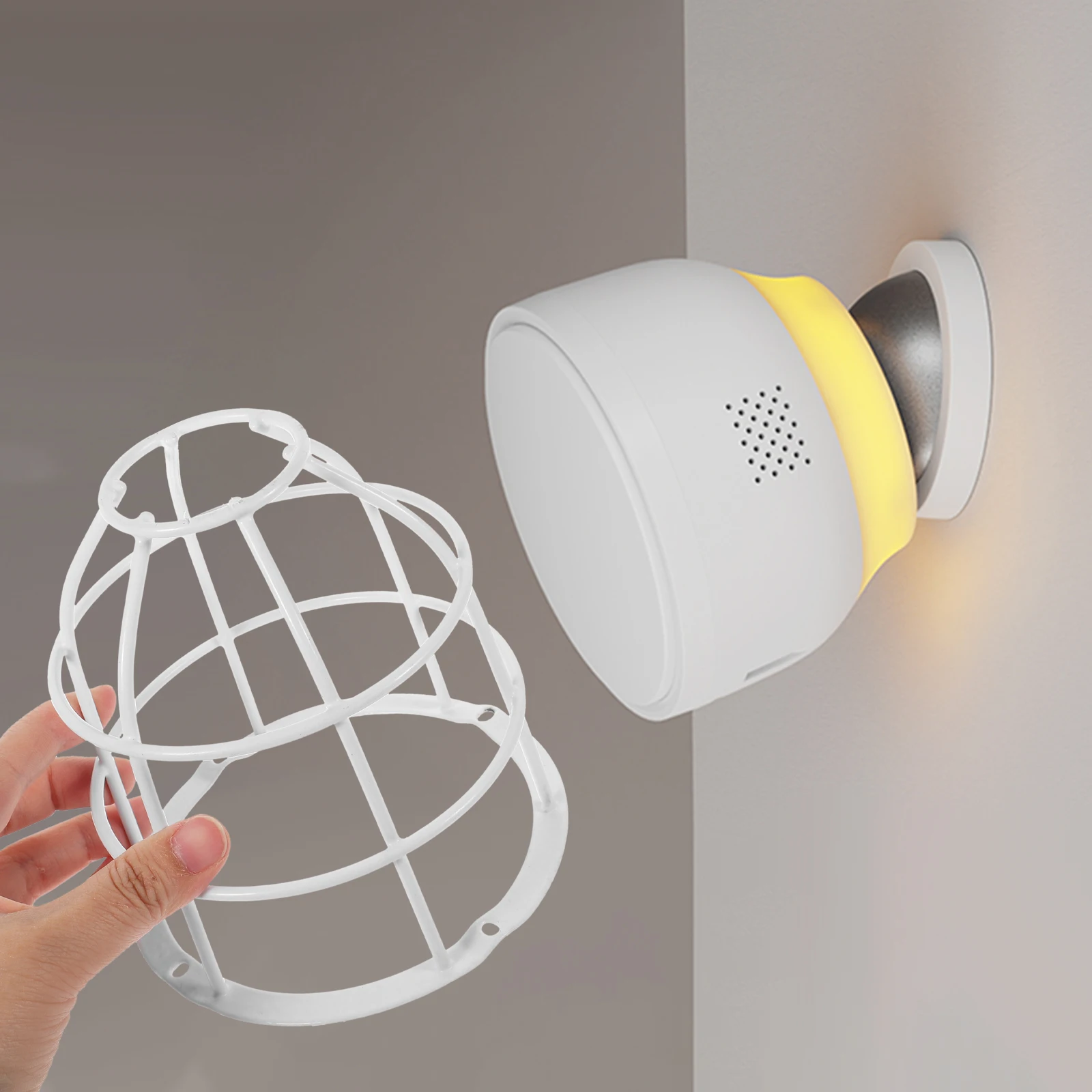 1PC Smoke Detector Protector Wall Mount Smoke Detector Guard Smoke Detector Cover Metal Smoke Detector Protector Guard