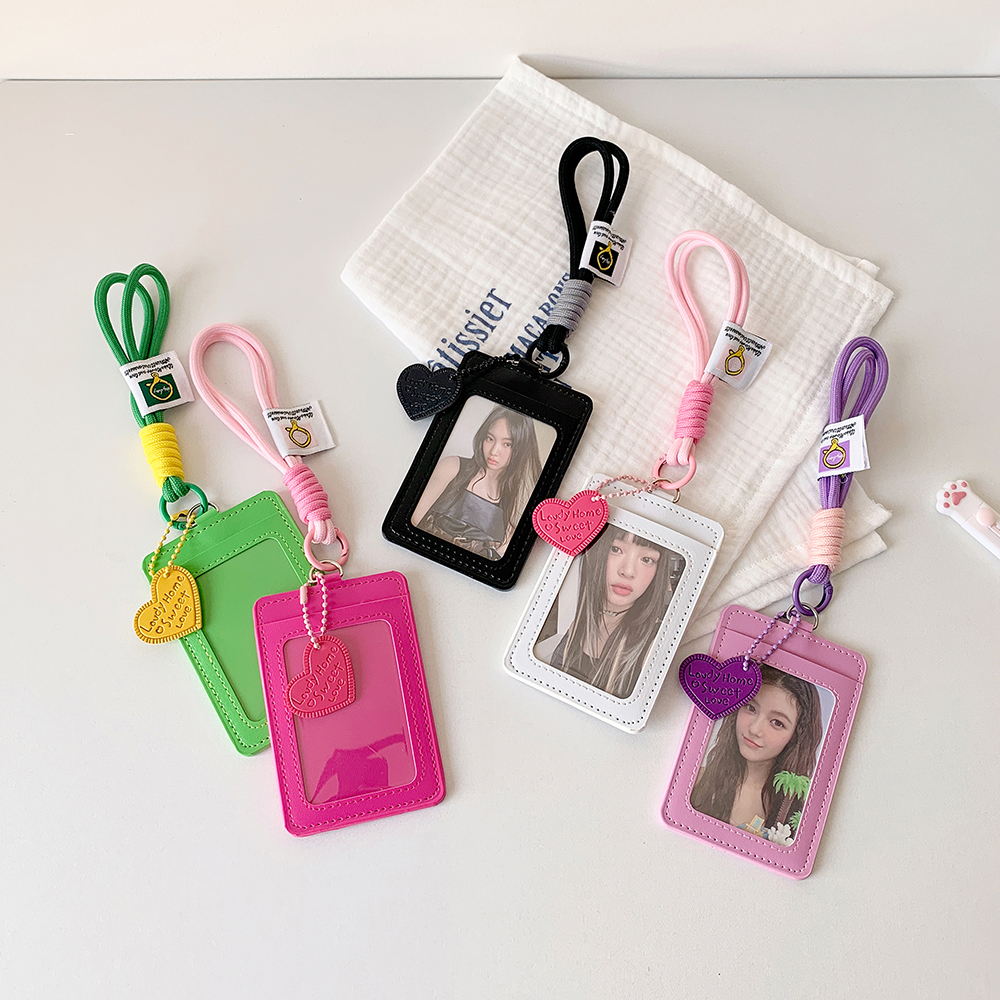 Kpop Photocard Holder Credit ID Card Protective Case Photo Display Holder Bag Pendant Keychain