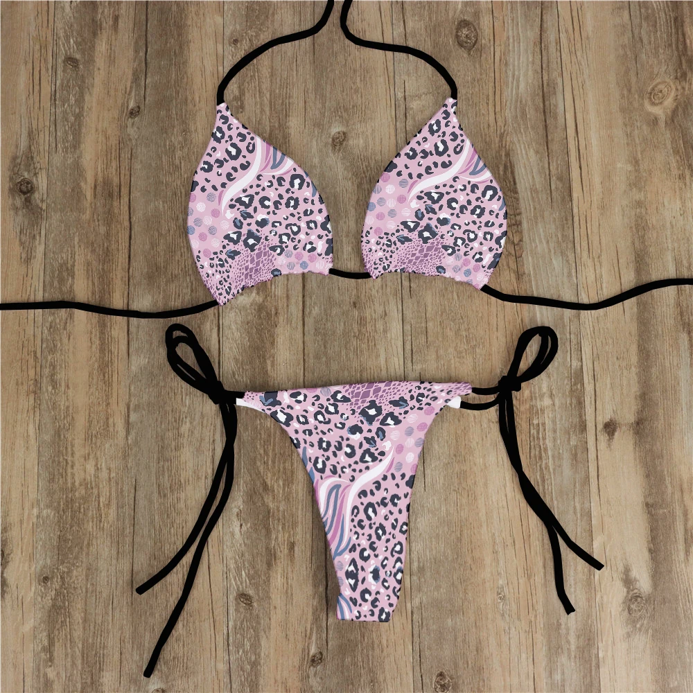 Animal imprimé été maillot de bain femmes Sexy Bikini caleçon string g-strings maillot de bain maillots de bain bain femme Sexy nageurs