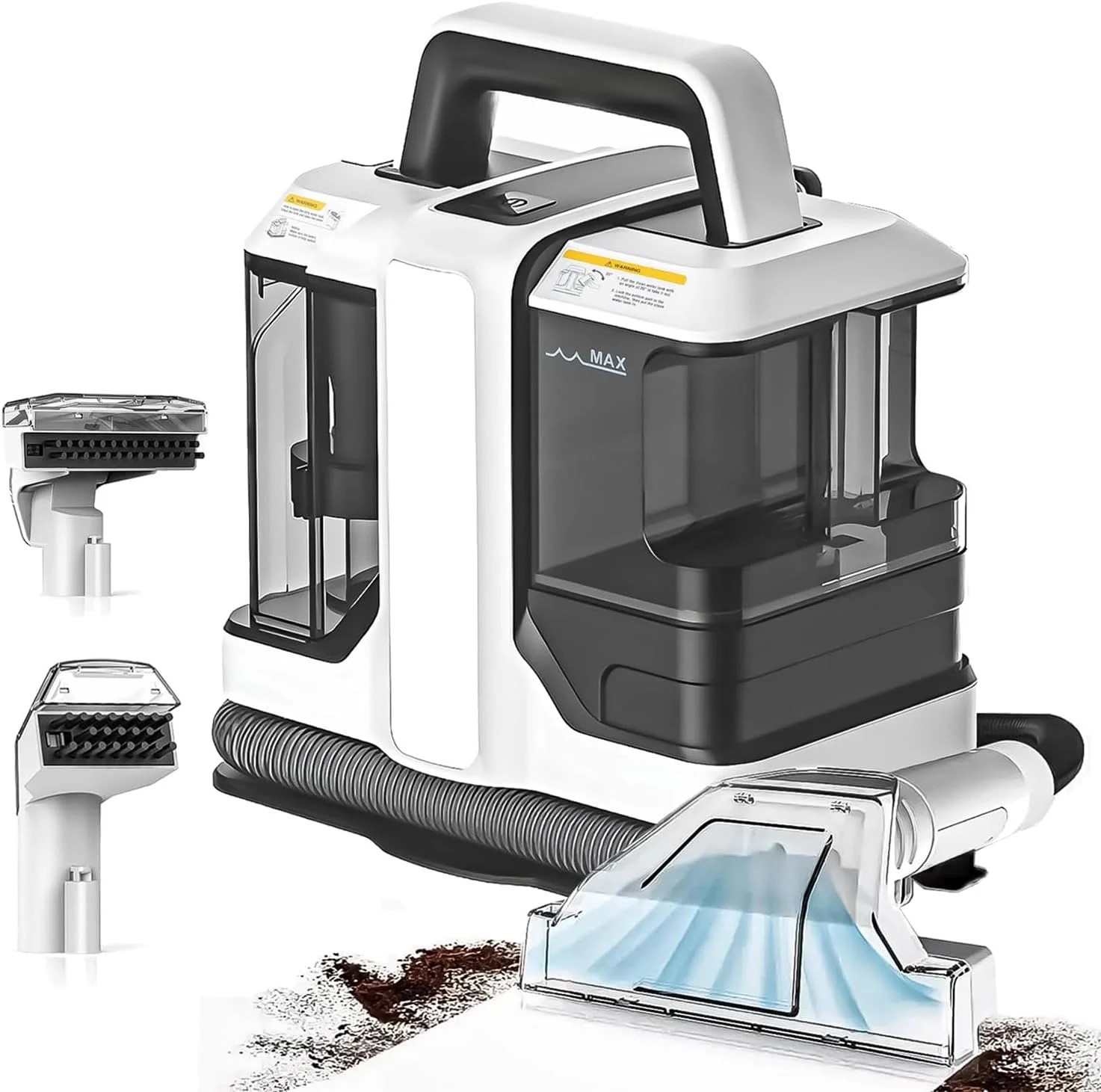 Limpiador de alfombras portátil, 750W, 15KPa, limpiador de manchas portátil para coche, sofá, pelo de mascota, máquina de limpieza de tapicería con succión en aerosol