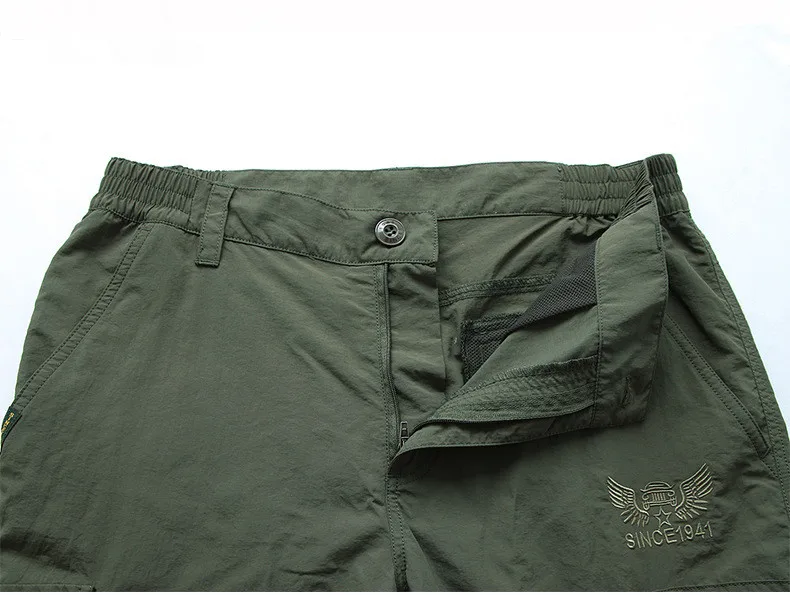 Quick Dry Cargo กางเกงผู้ชายฤดูร้อน Breathable น้ําหนักเบากันน้ํายุทธวิธีกางเกงชายกางเกงขายาวสบายๆ
