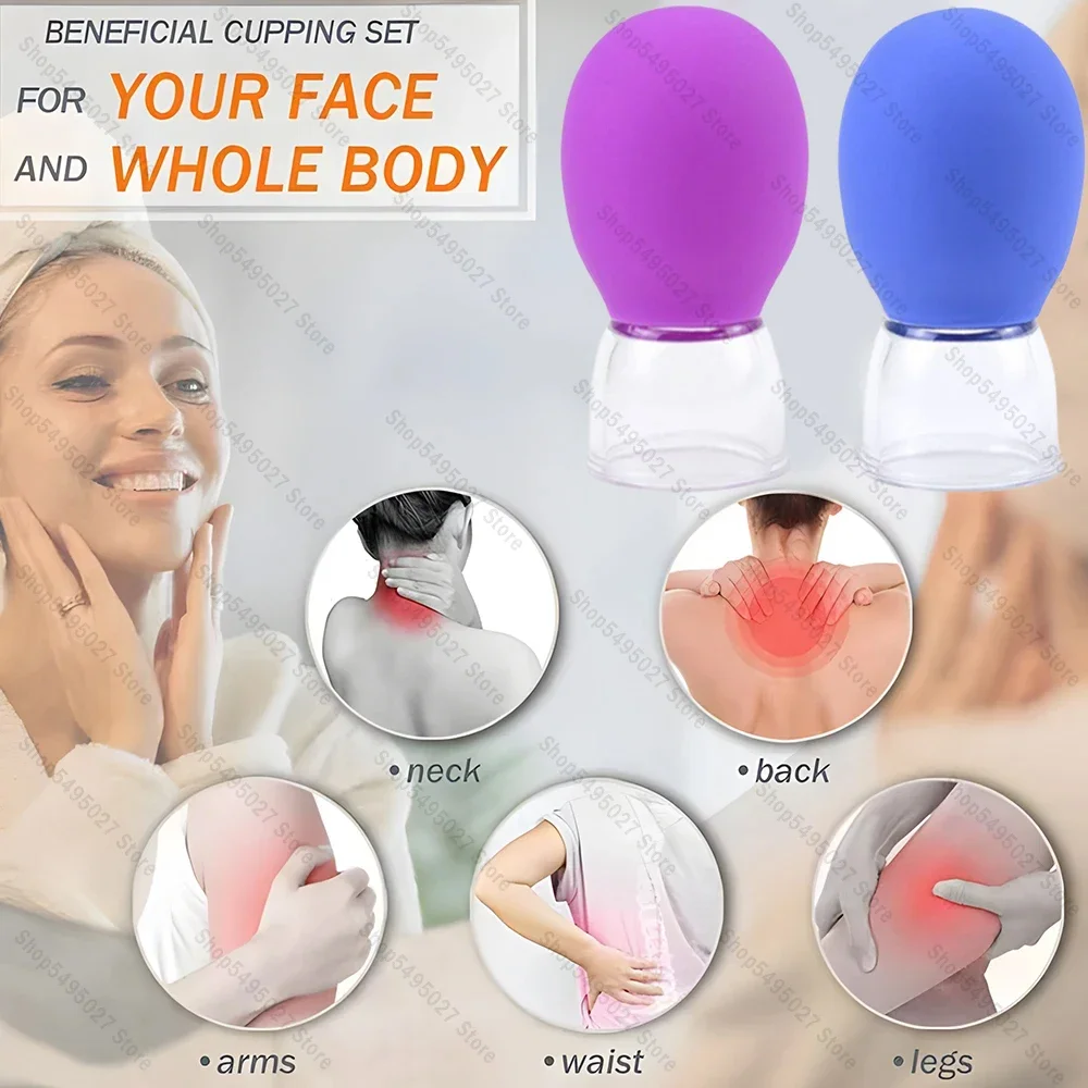 Latas de silicone faciais, copos de elevação, massagem chinesa, conjunto pequeno, mini copo para os olhos, copos de vácuo, popularidade, cuidados de saúde