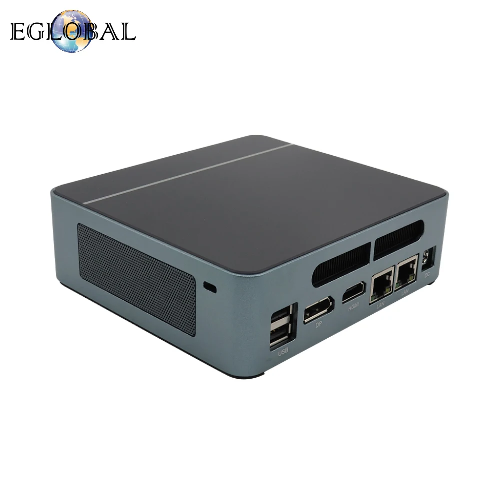 Eglobal Intel Mini PC Gamer Ultra5 125U Ultra7 155U 12 ядер 2 * DDR5 2 * RJ45 Lan NVMe 5USB Win11 Настольный мини-игровой компьютер Wi-Fi