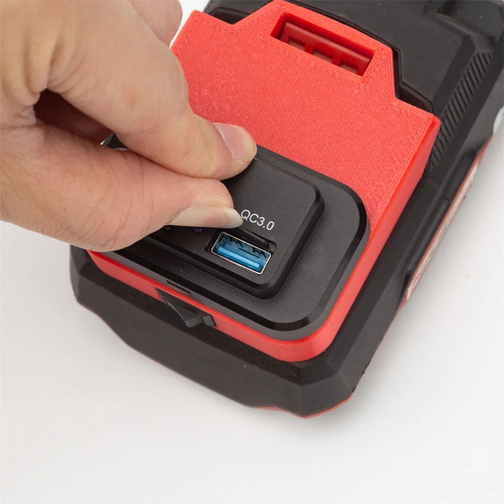 Carga rápida para Parkside Lidl X20V batería de iones de litio conversión banco de energía con interfaz USB/tipo C teléfono móvil (sin batería)