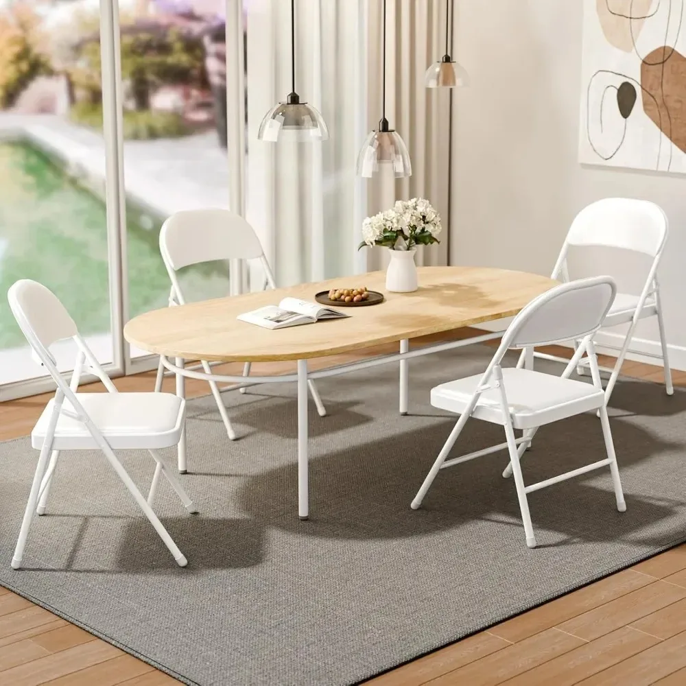 Luxury-Style 30 Pack Folding Chairs with Padded Cushion and Back for Outside Portable Stackable Commercial Foldable Chairs