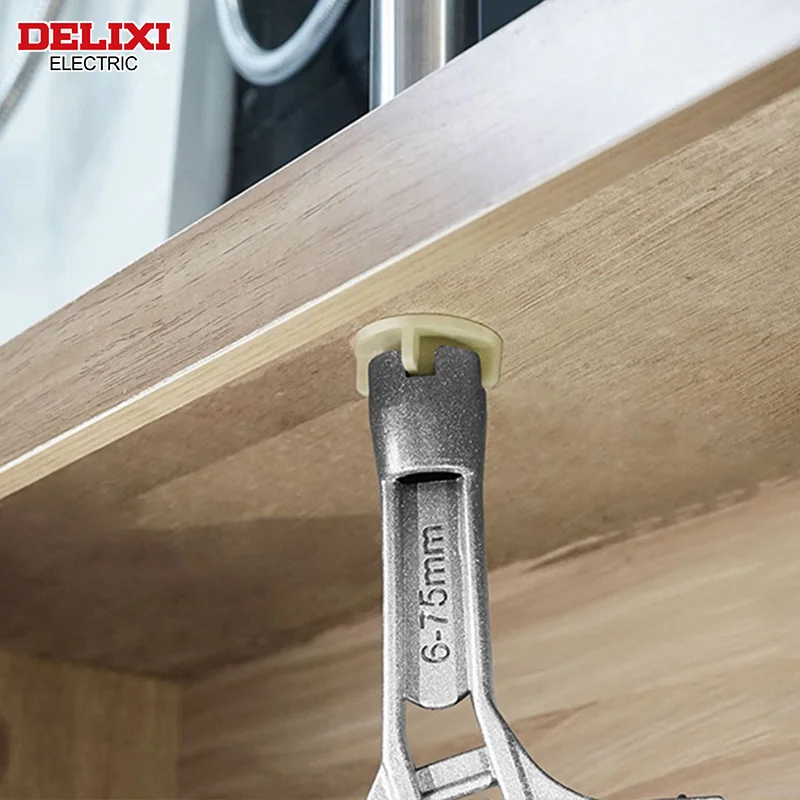 DELIXI-Chave Elétrica para Manutenção de Banheiro, Chave Universal, Grande Abertura e Dentes, Anti-Skid, Dupla finalidade