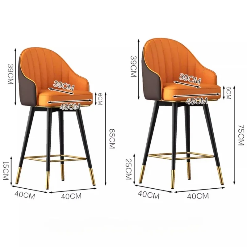 Bancos Para Barra De Cocina เก้าอี้บาร์สตูลโมเดิร์นโลหะห้องครัวเก้าอี้บาร์ Dining Island เคาน์เตอร์พนักพิง Cadeira เฟอร์นิเจอร์