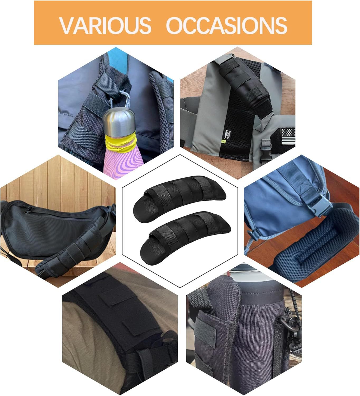 Tactical Vest Strap Shoulder Pad Shoulder Comfort Cushion Mesh Padded Molle Web 1000D Nylon For FCPC JPC XPC SS Plate Carrier