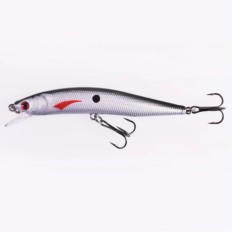1 Chiếc Minnow Mồi Câu Cá 10Cm 8.5G Nổi Wobblers Giải Quyết Laser Mồi 3D Mắt Nhân Tạo Crankbait Cho bass Pike Swimbait
