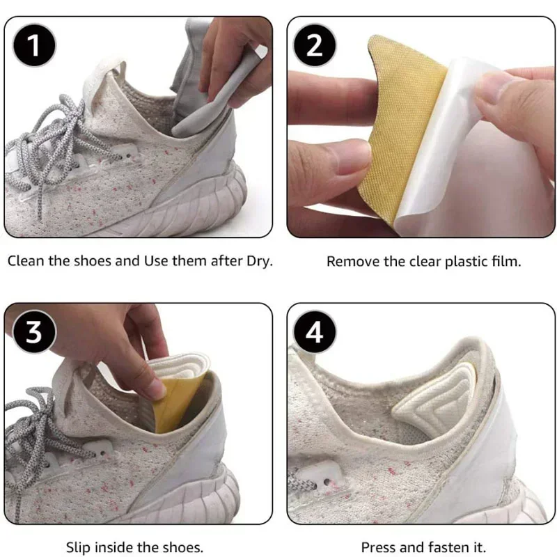 2-20Pcs Heel Insoles for Shoes Patch Heel Pads for Sport Shoes Adjustable Size Feet Pad Insole Shoe Heel Protector Back Sticker