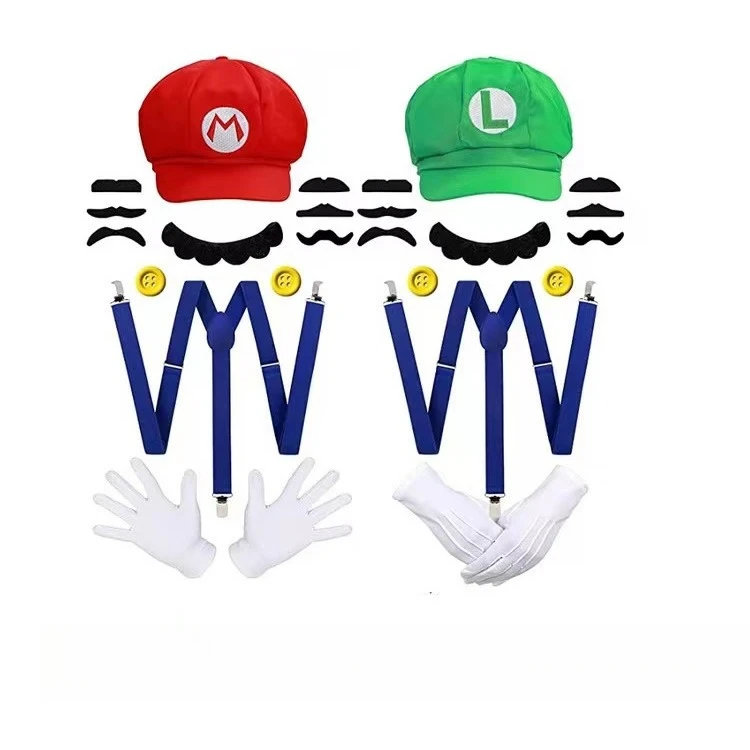 Anime-Spielcharaktere für Erwachsene, Sternanis, Sonnenhut, Baseballmütze, Handschuh, Bart, Riemen-Set