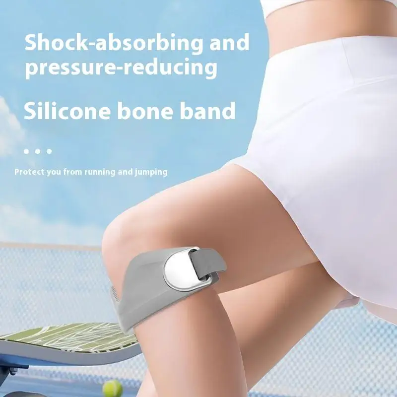 1 pçs proteção ajustável patela joelho cinta altamente elástica flexível silicone patela tendão joelheiras suporte de joelho fixo