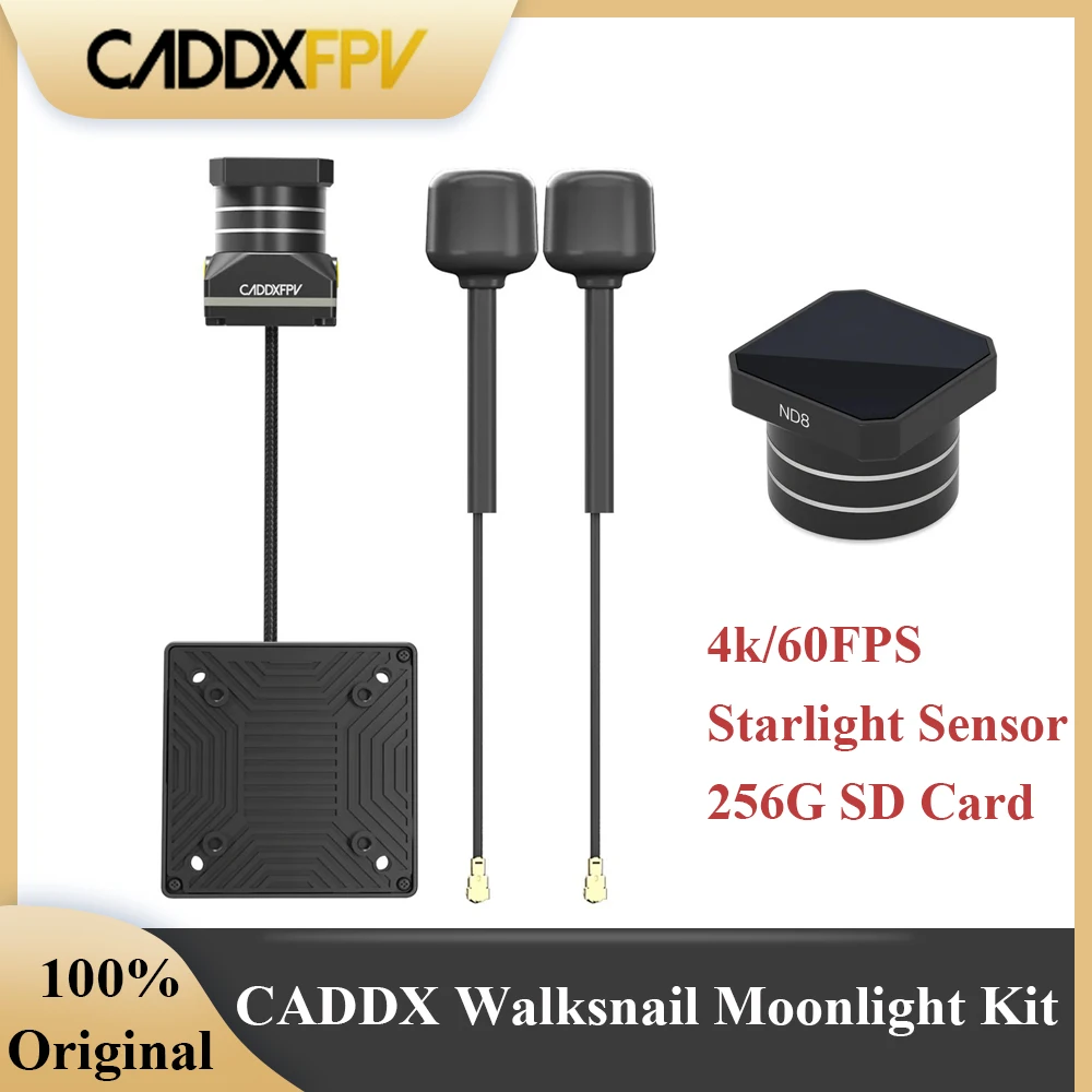 Walksnail Moonlight Kit 4k/60FPS FOV 160 °   Startlight Kamera unterstützt Gyroflow, integrierte EIS-Doppelantennen 2–6S für RC FPV-Drohne