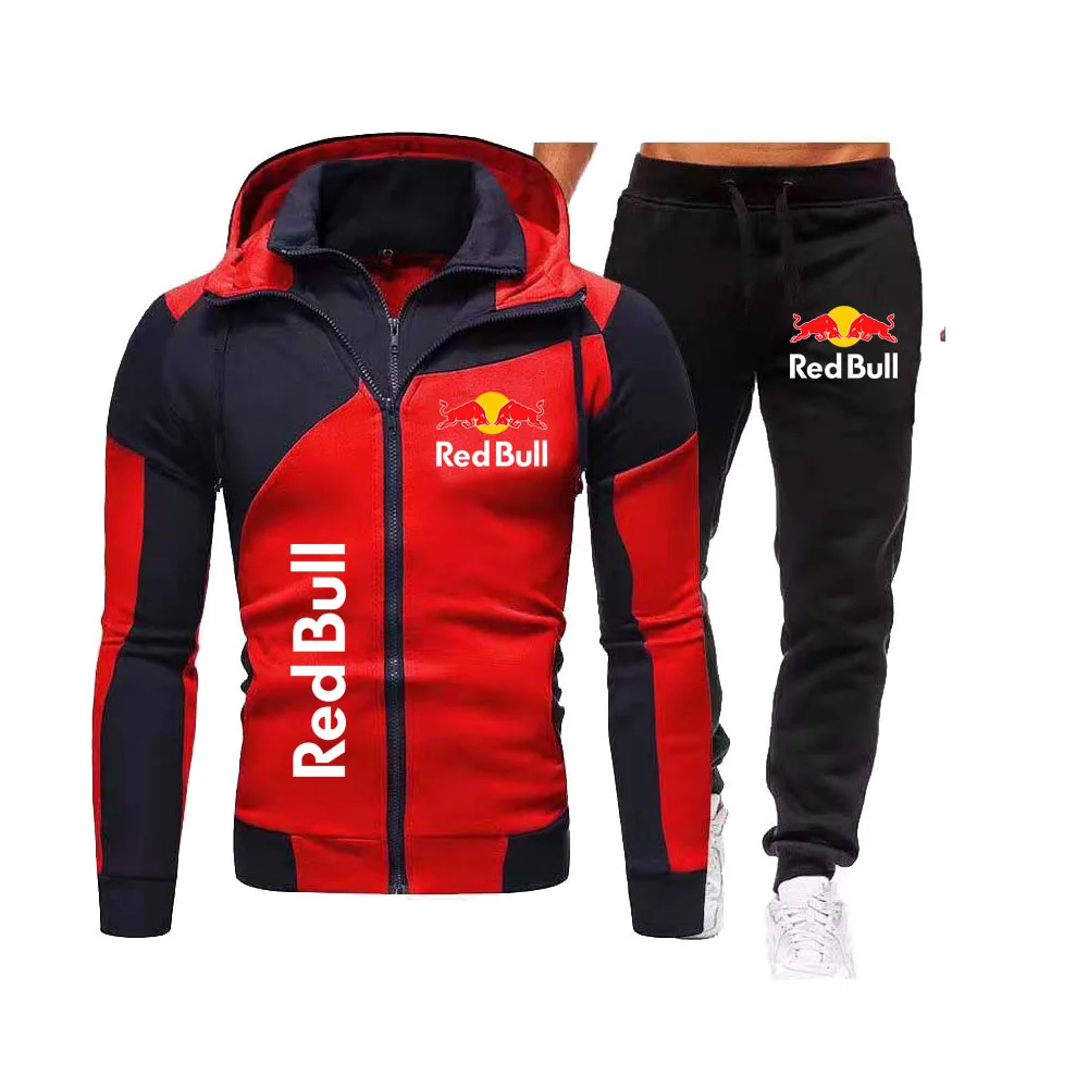 Sudadera con capucha Red Bull para hombre a la moda, conjunto para hombre para otoño 2025, conjunto para hombre, ropa deportiva para mujer, Sudadera con capucha + swe