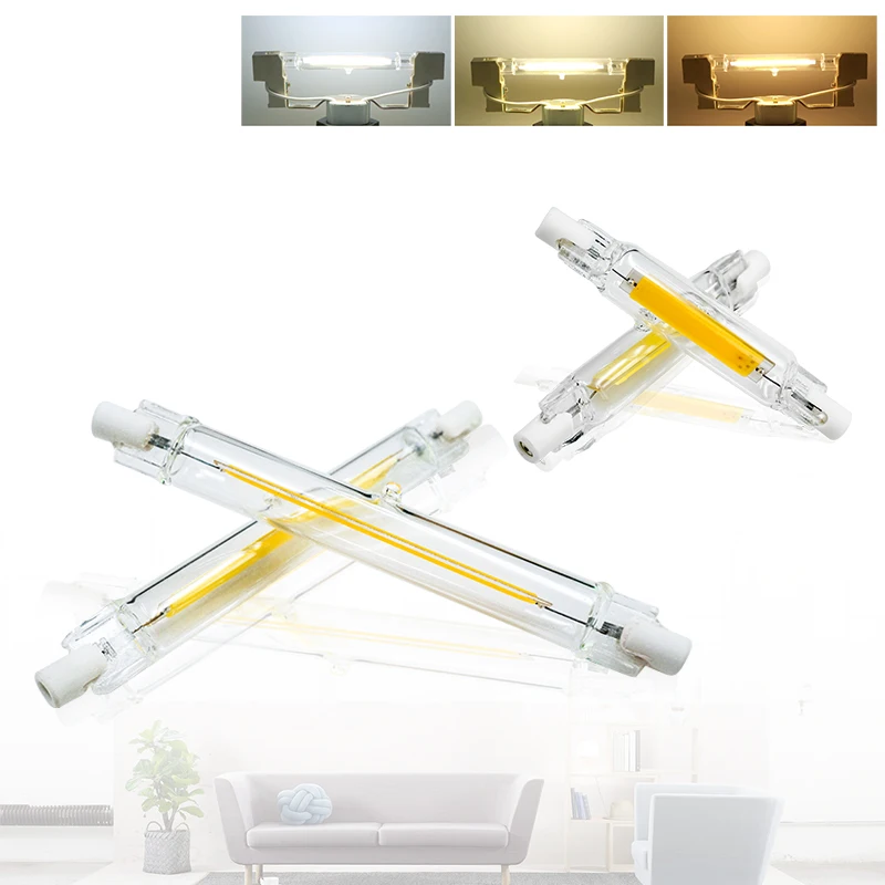 High Power 5W 10W 20W LED R7s COB Glass Tube 118mm J118 78mm J78 Cob Light Bulb AC 110V 220V 240V Lampadas Replace Halogen Lamp