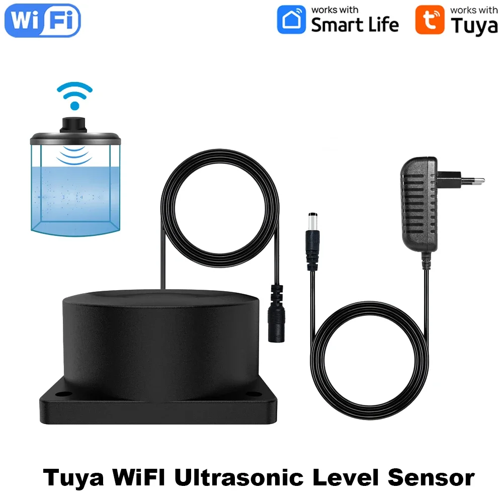 Tuya Smart WiFi Flüssigkeit Level Monitor Ultraschall Wasserstand Erkennung Hohe Genauigkeit WiFi Remote Flüssigkeit Level Gauge
