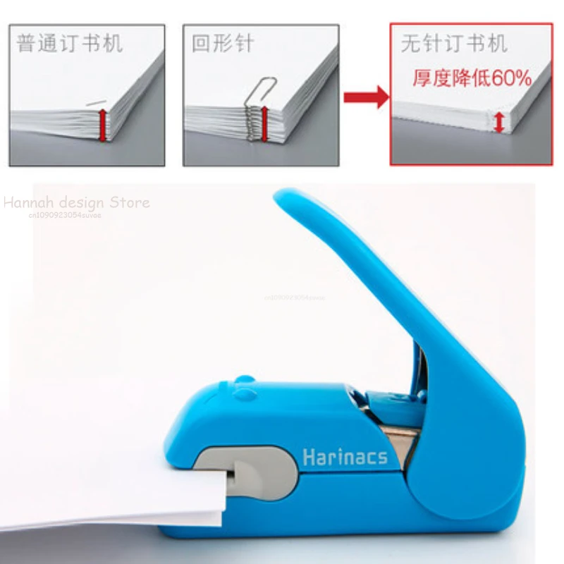 Hand-held Mini Safe Stapler without Staples Staple Free Stapleless 7 Sheets Capacity for Paper Binding Business School Office