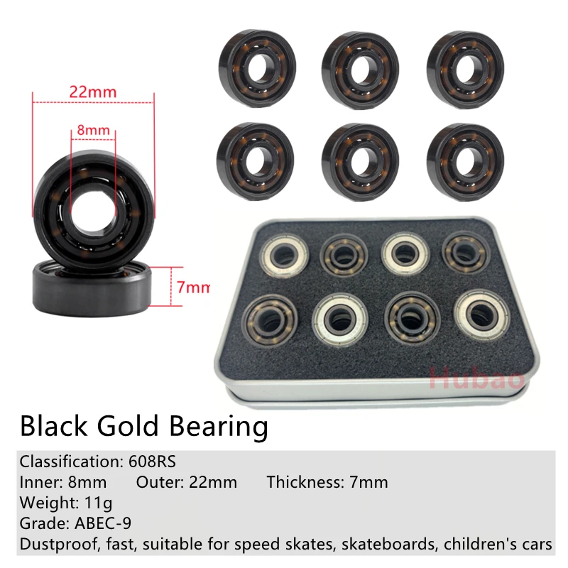แบริ่ง 10/16 ชิ้นกันน้ําเงียบแบริ่งเซรามิค 8x22x7 มิลลิเมตร ABEC-9 ILQ-9 Ball ​ ​ ความเร็วแบริ่งโรลเลอร์สเก็ต ​ ​ สเก็ต อินไลน์สเก็ต