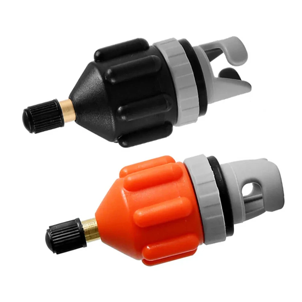 Pompadapter Opblaasbare boot Luchtventieladapter Paddle Board voor kano Kajak Opblaasbare boot Luchtventieladapter Oranje/zwart
