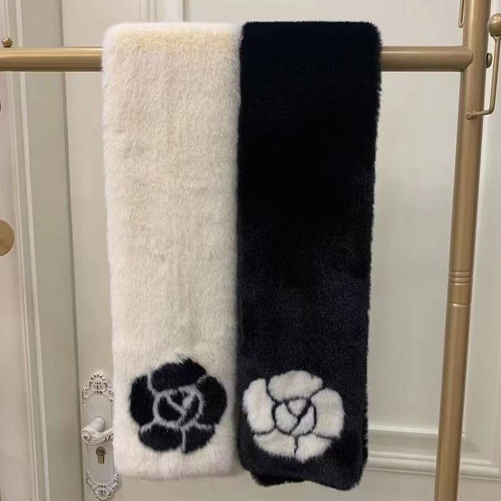 Mode camélia cache-oreilles épaissir col châle cou plus chaud cache-oreilles garder au chaud doux chaud cache-oreilles femmes