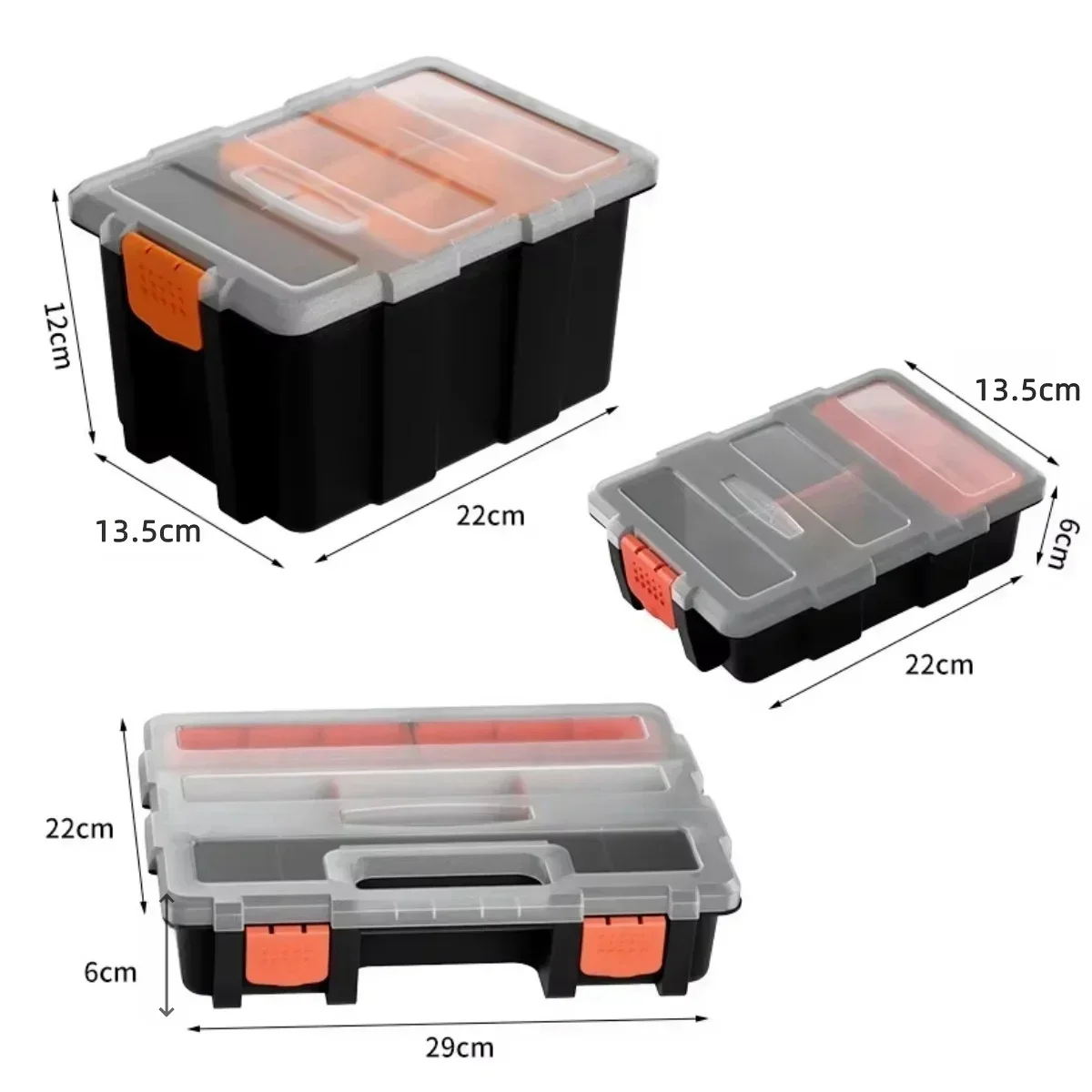 Multi-Grid Combination Screw Storage Box Portable Parts Box Hardware Storage Toolbox Garage Repair Tool Box Plastic Case