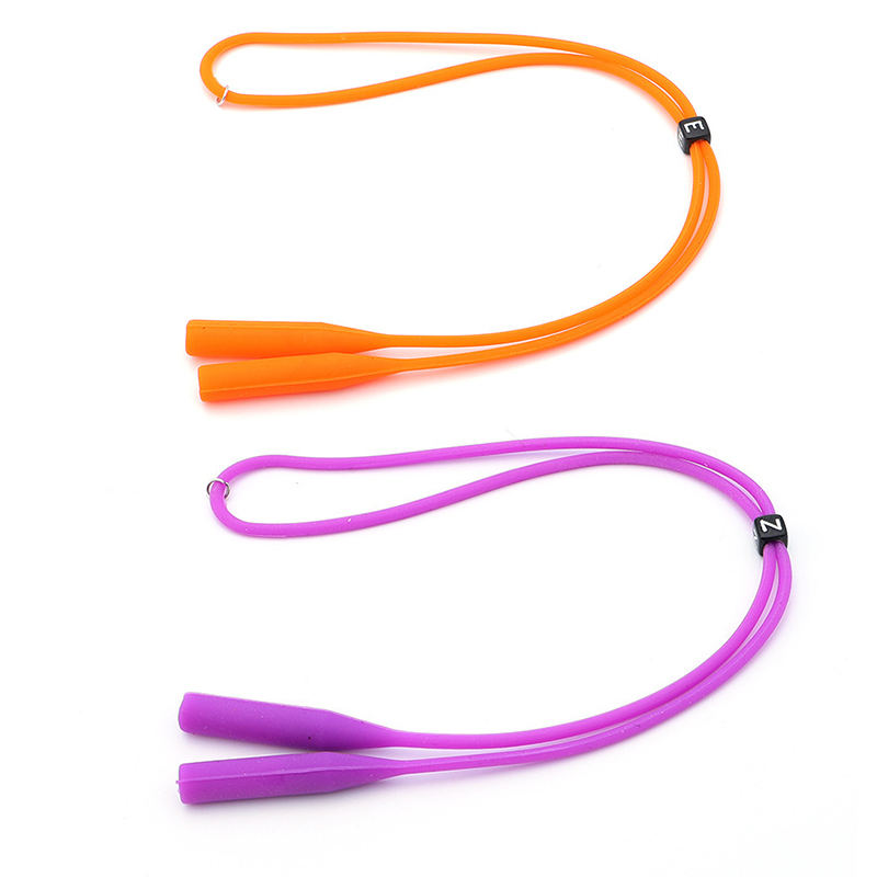 子供と大人のためのシリコンラウンドヘッドチェーン,長くて厚いアンチドロップグラスコード,スポーツ,2個