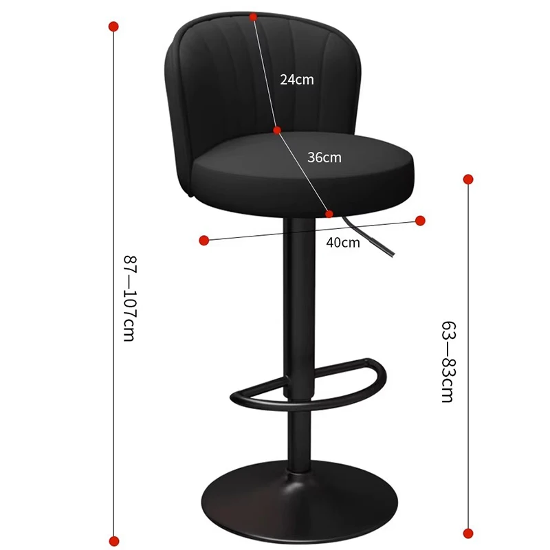 Cadeira de bar de escritório de luxo cozinha moderna nordic bar europeu casa metal tabourets de bar móveis decoração