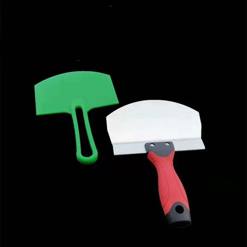 Cuchillo de masilla de plástico curvo, raspador de pintura Flexible, herramienta para calcomanía, papel tapiz, parche para paneles de yeso, piezas de reparación, mejoras para el hogar