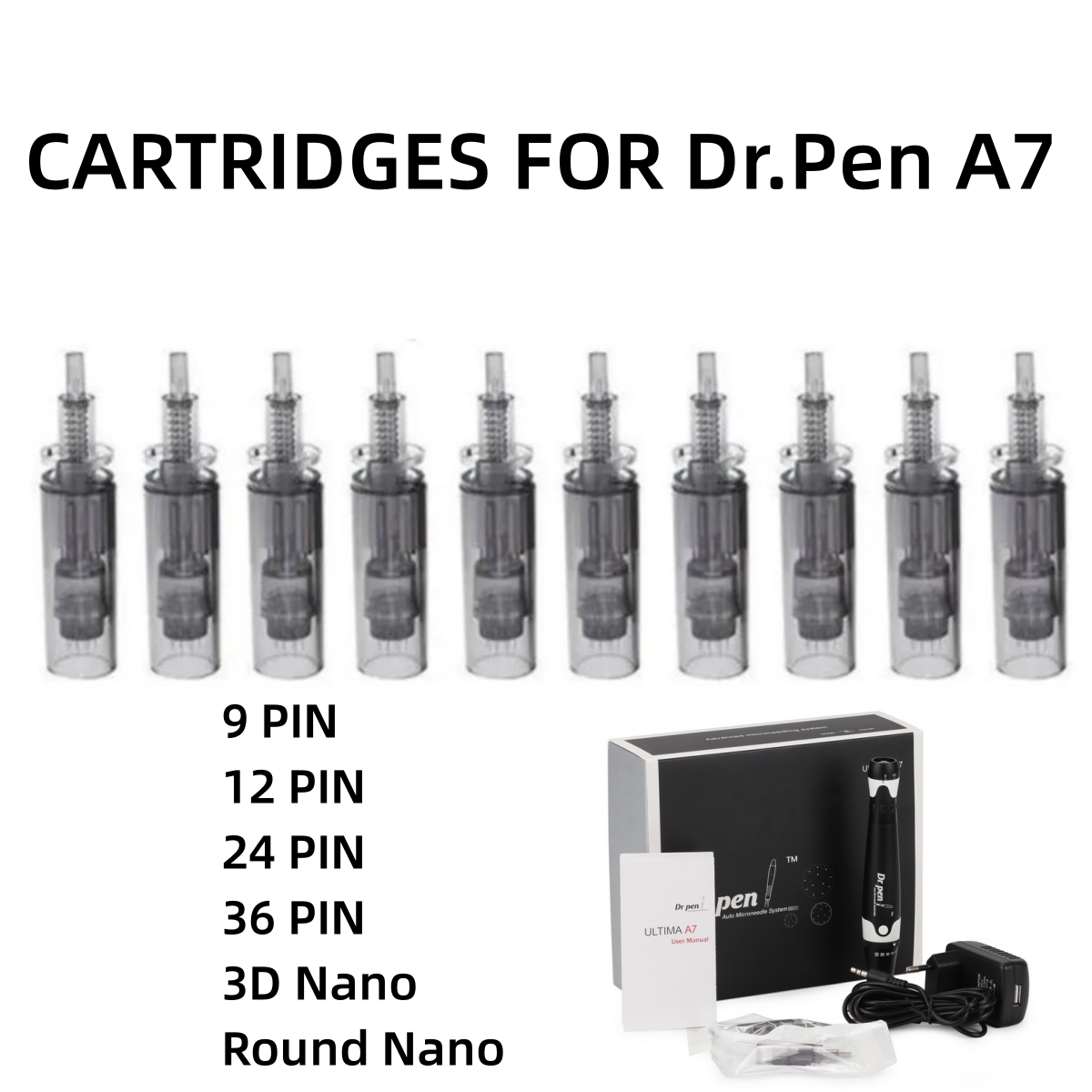 10 шт. картриджей для Dr Pen Ultima A7, электрические Проводные иглы для мезотерапии, уход за кожей лица, косметический аппарат