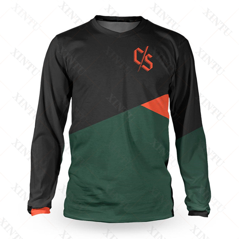Camiseta de Motocross para hombre, traje de descenso DH, BMX, MTB, camisa de bicicleta de montaña, sudadera transpirable MX Enduro, 2022