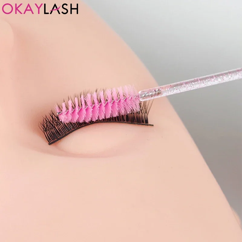 100 stücke Für Wimpern Verlängerung Make-Up Einweg Wimpern Pinsel Spoolies Micro Lash Mascara Wands Kämme Großhandel