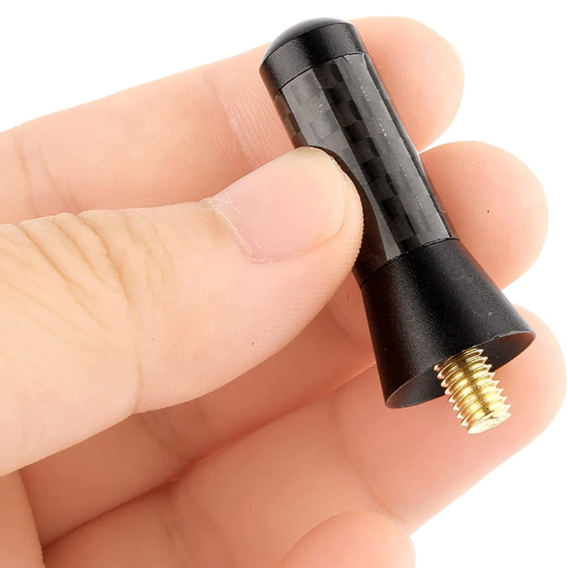 3.5 センチメートル/8 センチメートル/12 センチメートルユニバーサル車ショートラジオアンテナカーボンファイバー黒車のルーフアンテナラジオ空中 FM/AM 金属受信アンテナ