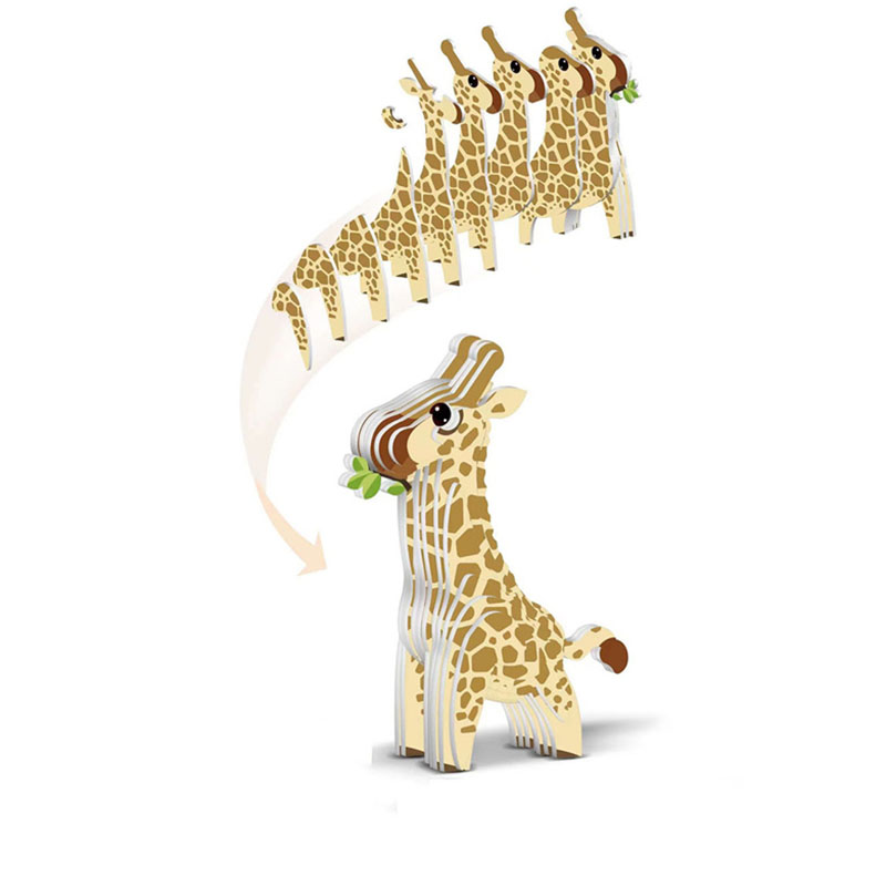 Kreative Tier 3D Papier Puzzle Handwerk Löwe Tiger Kaninchen Karton Modelle DIY Kit Sammeln Display Modelle Geschenke Kinder Spielzeug