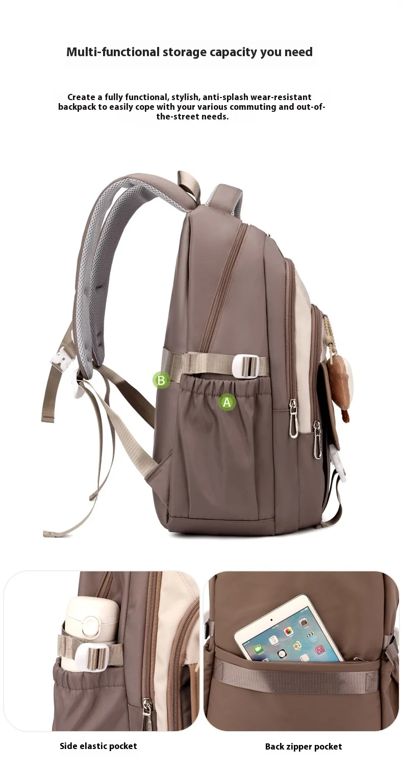 BUNNYFLY 소녀 배낭 Kawaii Bookbag 십대 다중 포켓 학교 가방 초등학교 중학교 연령 6-14