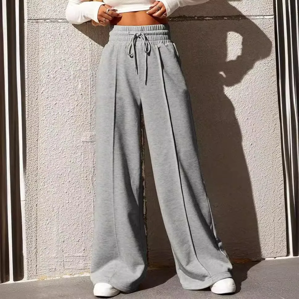 Otoño nuevos pantalones de chándal sueltos de pierna recta pantalones de pierna ancha para baile al aire libre pantalones largos casuales cómodos pantalones largos sueltos